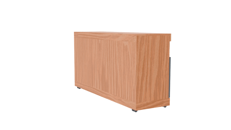 Stylish Wooden Media Console 3D - Professional 3D Model Render 7