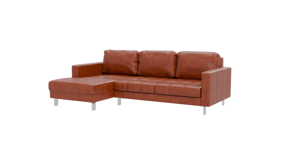 Stylish Leather Sectional Sofa 3D - Professional 3D Model Render 12