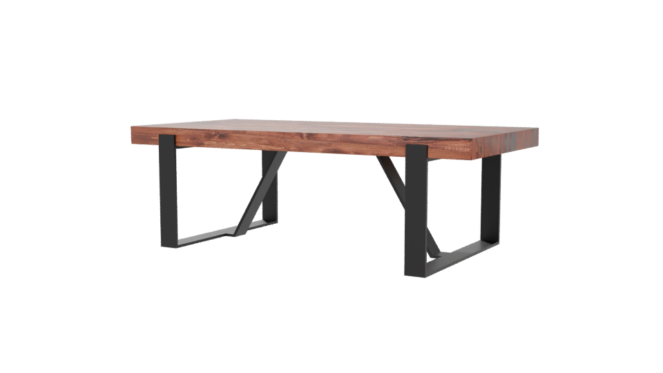 Stylish Wooden Dining Table 3D - Professional 3D Model Render 6
