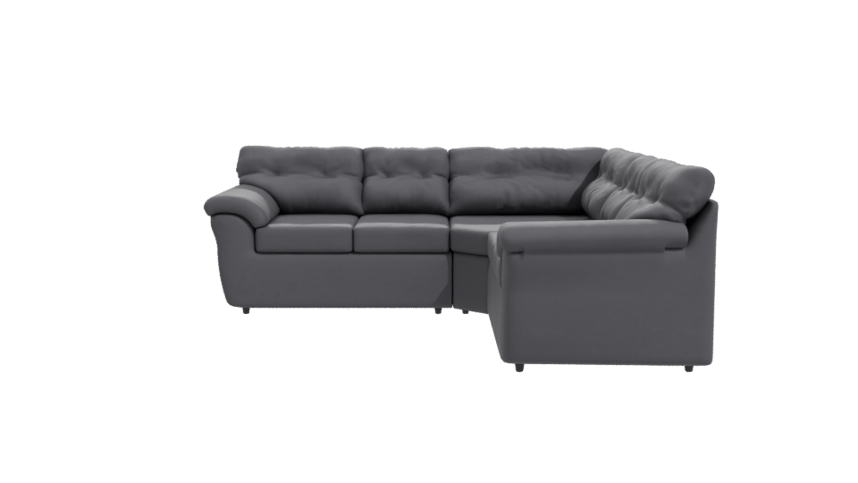 Contemporary L-Shaped Fabric Sofa 3D Model - Professional 3D Model Render 11