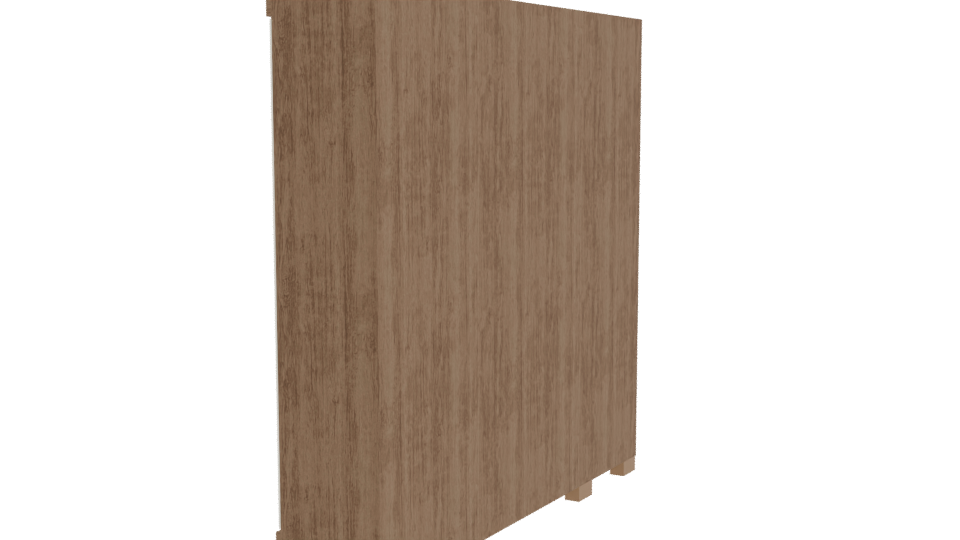 Stylish Wooden Wardrobe 3D Model - Professional 3D Model Render 3