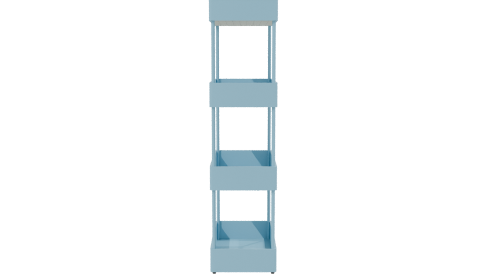 Stylish Mobile Storage Cart 3D - Professional 3D Model Render 2