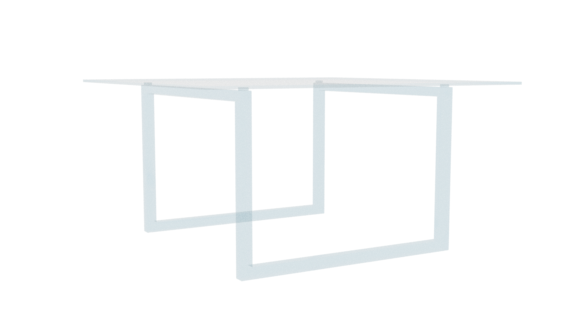 Contemporary Glass Top Dining Table 3D Model - Professional 3D Model Render 13