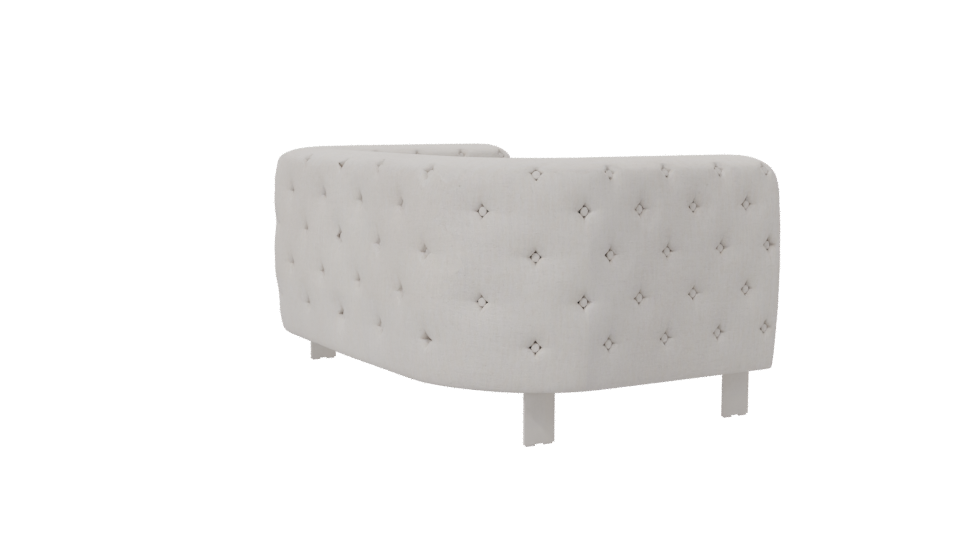 Elegant Sofa with Gold Accents - Professional 3D Model Render 7