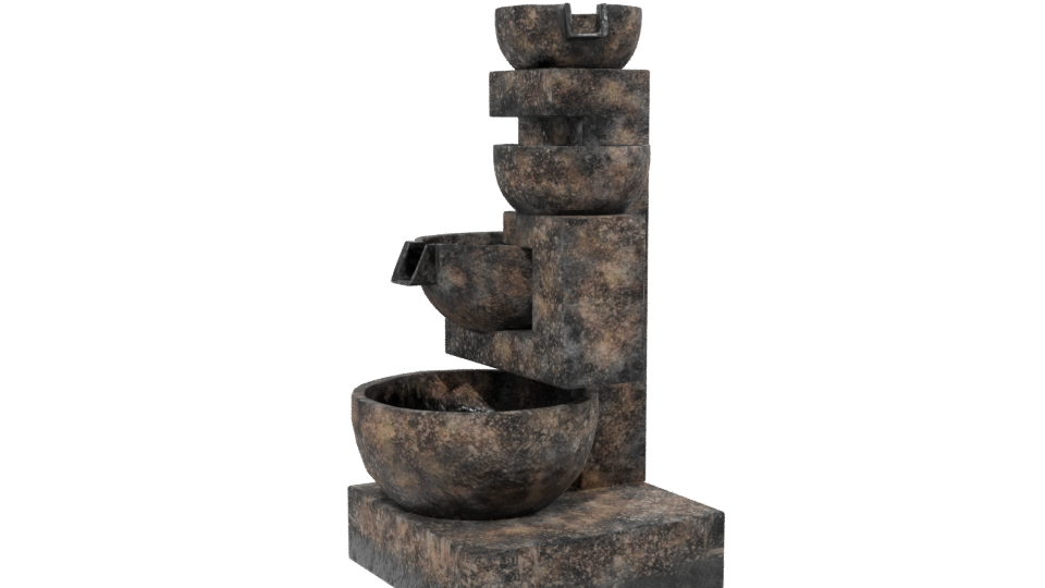 Stylish Stone Fountain 3D Model - Professional 3D Model Render 13