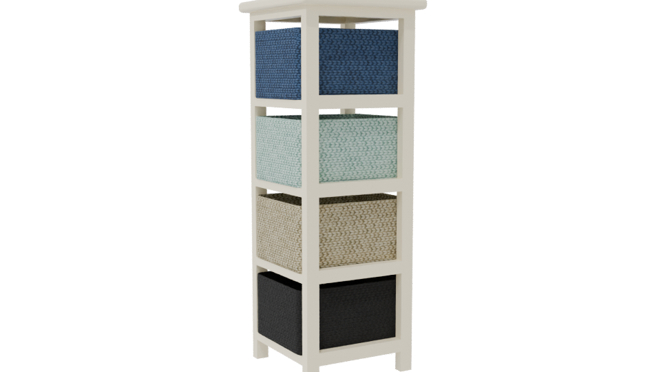 Multi-Drawer Storage Unit 3D - Professional 3D Model Render 7