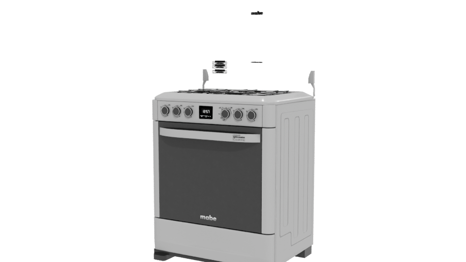Compact Gas Stove 3D Model - Professional 3D Model Render 12