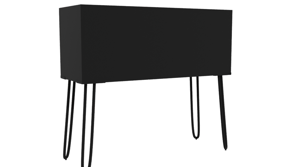 Vintage Wooden Storage Console 3D - Professional 3D Model Render 4