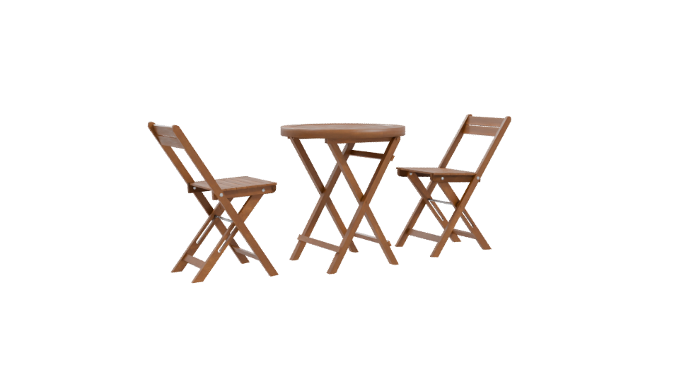 Elegant Outdoor Dining Set 3D - Professional 3D Model Render 10