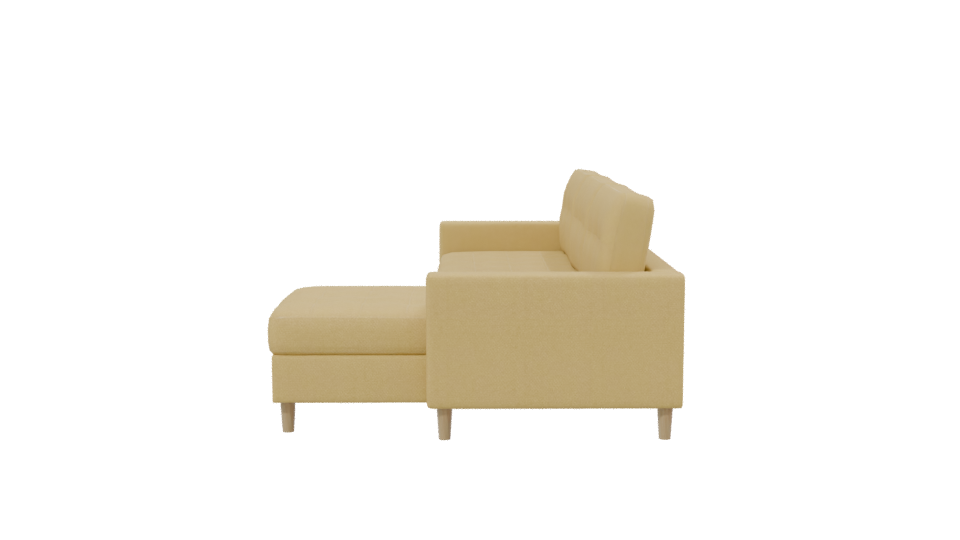 Stylish Minimalist Sectional Sofa 3D Model - Professional 3D Model Render 2