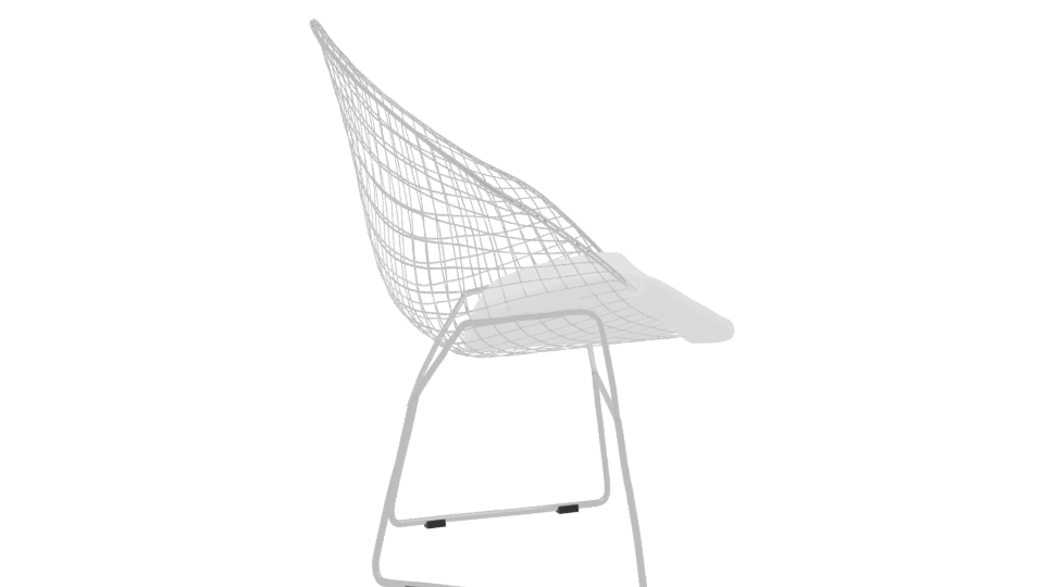 Stylish Modern Wireframe Chair 3D - Professional 3D Model Render 8