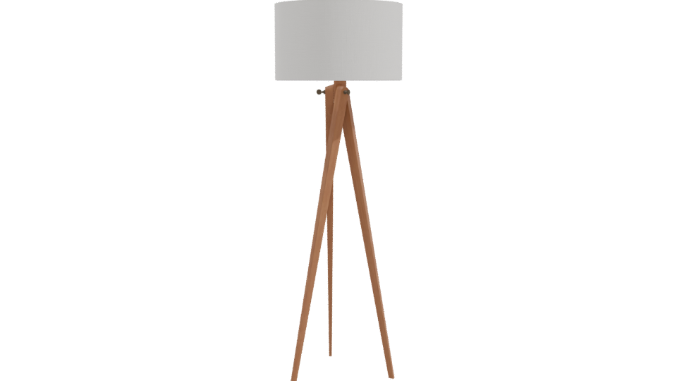Stylish Modern Tripod Floor Lamp - Professional 3D Model Render 10