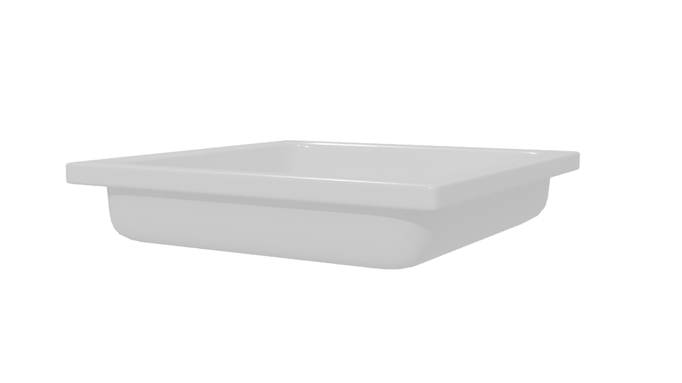 Contemporary Square Kitchen Sink 3D Model - Professional 3D Model Render 6