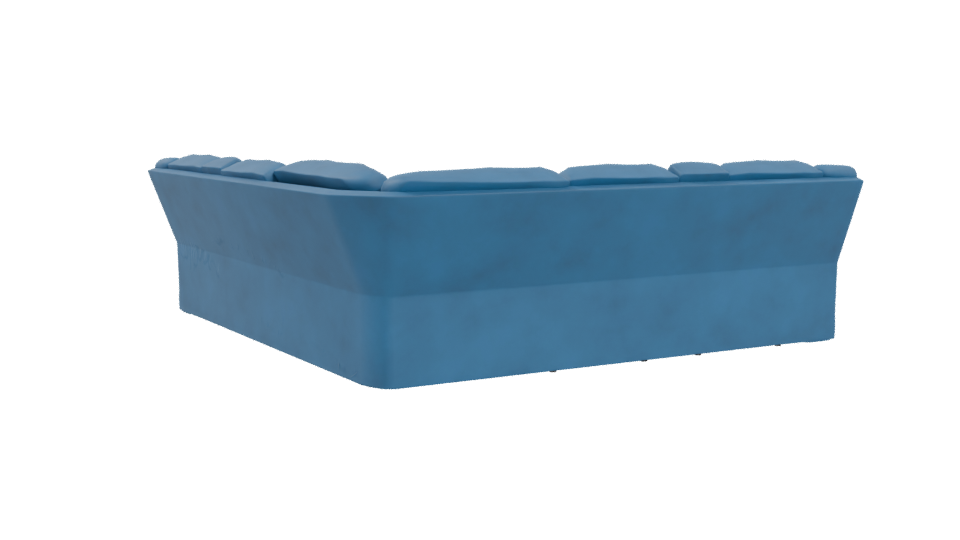 Contemporary Sectional Sofa 3D Model - Professional 3D Model Render 4