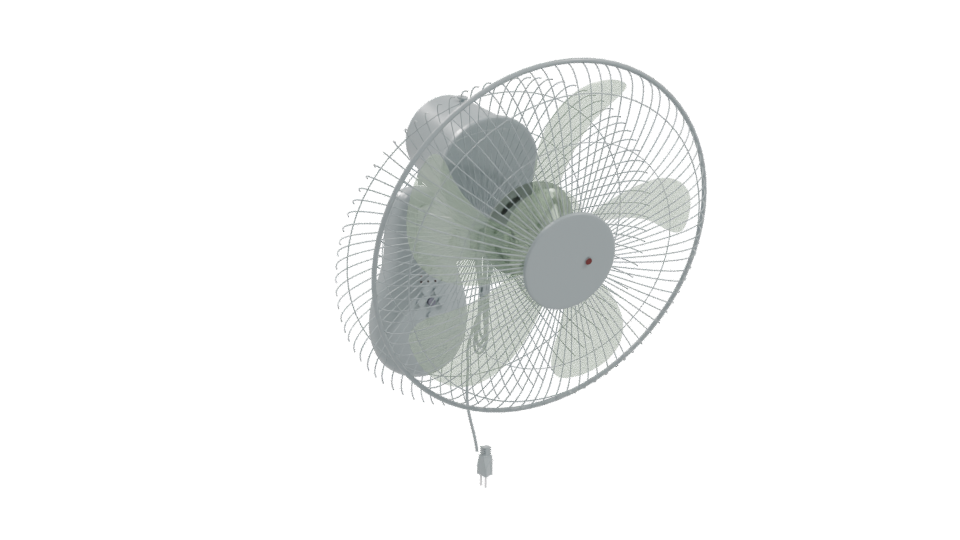 Stylish Wall Mount Fan Model - Professional 3D Model Render 10
