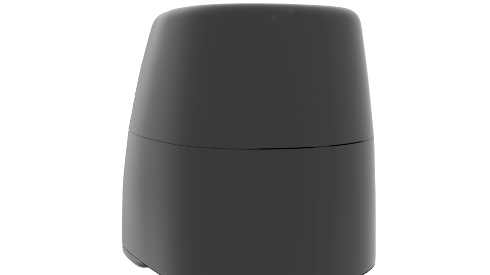 Stylish Black Air Fryer 3D Model for Kitchen Scenes - Professional 3D Model Render 4