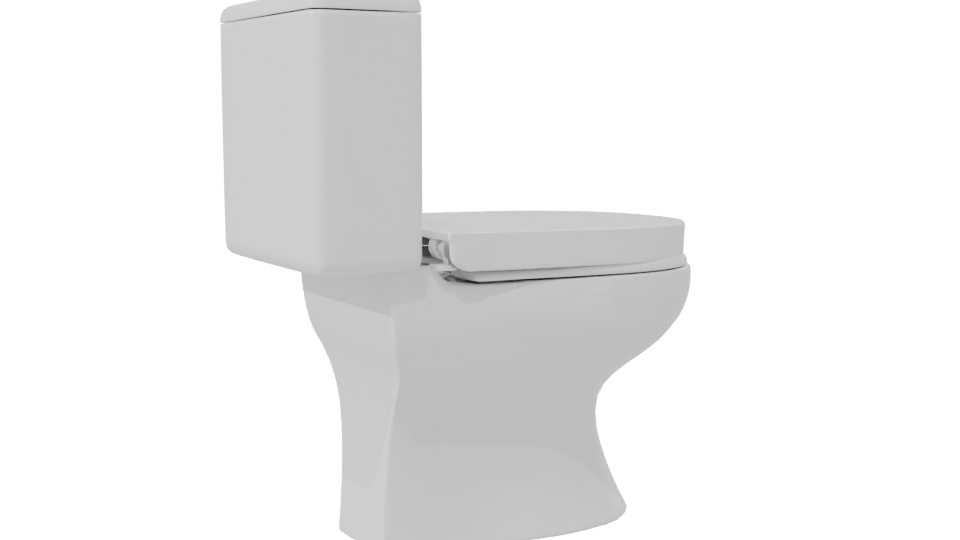 Contemporary Bathroom Toilet Model - Professional 3D Model Render 7