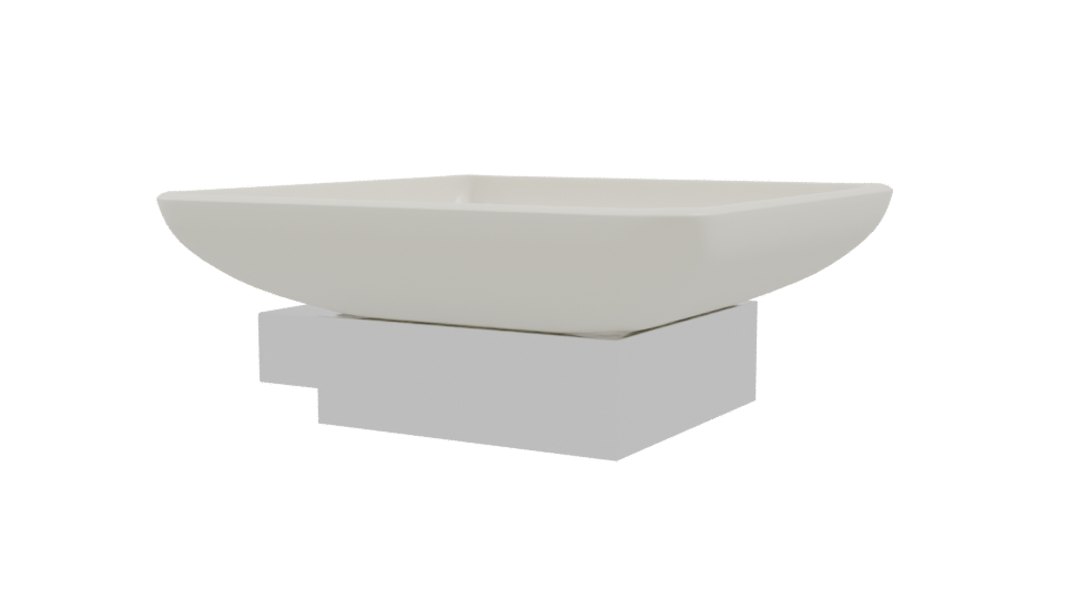 Minimalist Ceramic Sink Model - Professional 3D Model Render 9