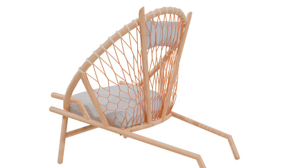 Stylish Modern Lounge Chair 3D - Professional 3D Model Render 3