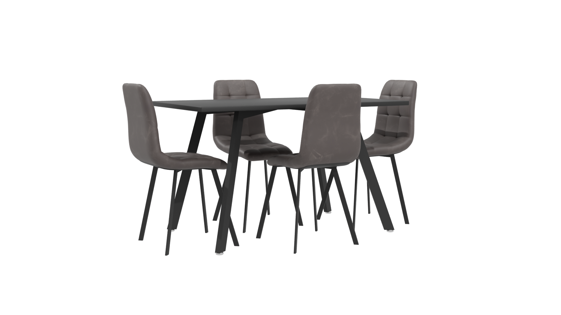 Stylish Dining Table Set 3D - Professional 3D Model Render 4