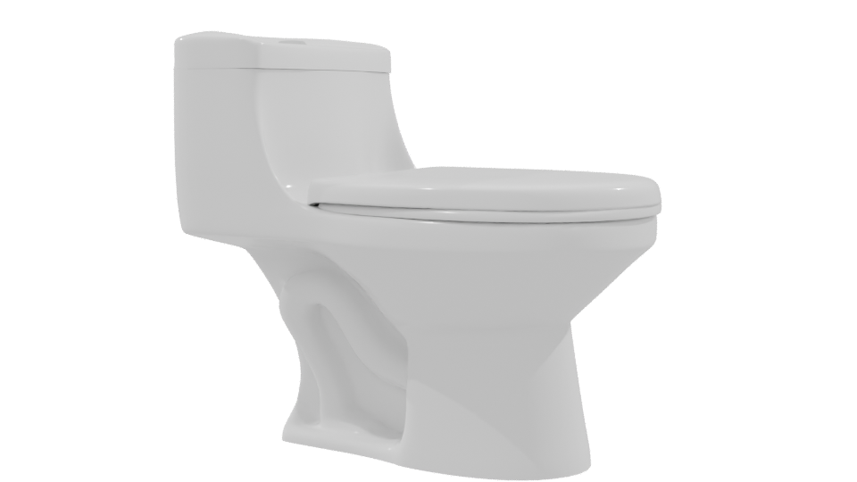 Modern Bathroom Toilet 3D Model - Professional 3D Model Render 9
