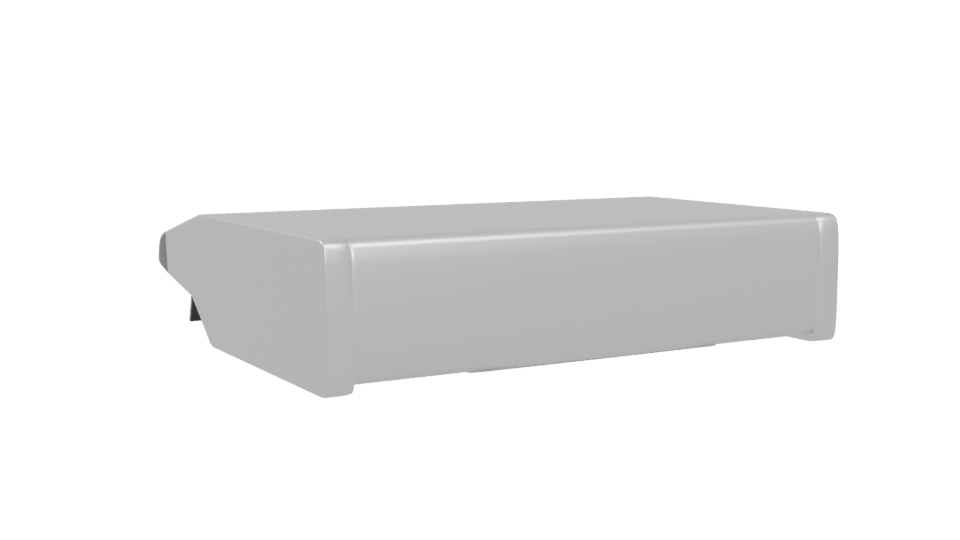 Sleek Stainless Steel Kitchen Hood - Professional 3D Model Render 4