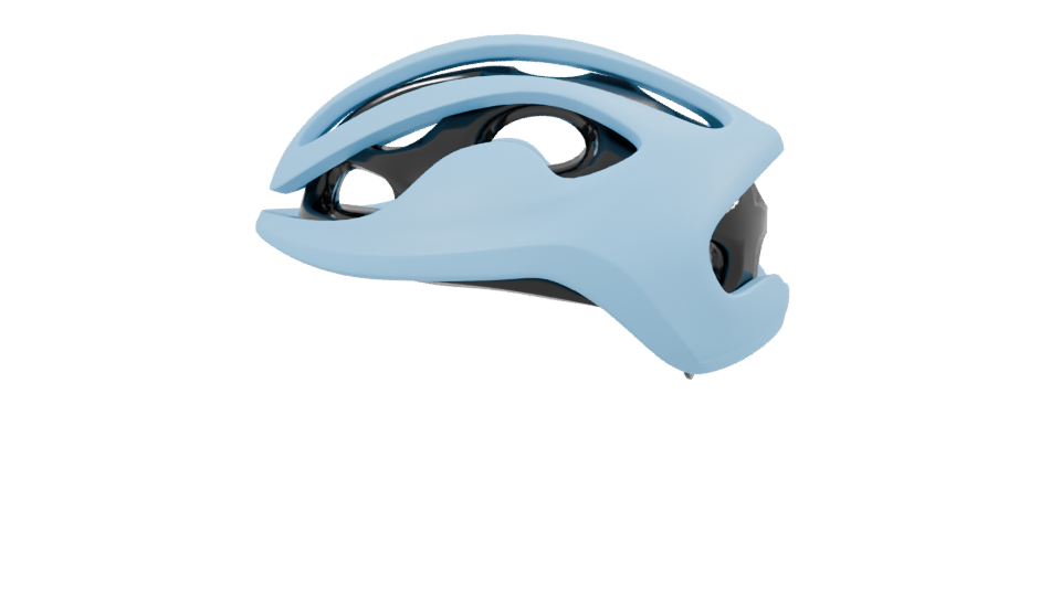 Lightweight Modern Bicycle Helmet 3D Model - Professional 3D Model Render 2