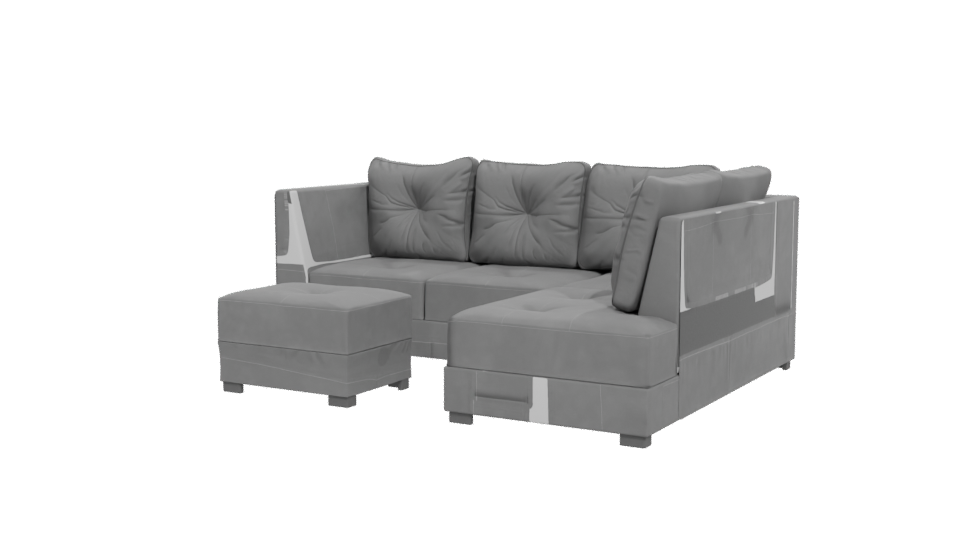 Luxurious Sectional Sofa 3D Model - Professional 3D Model Render 12
