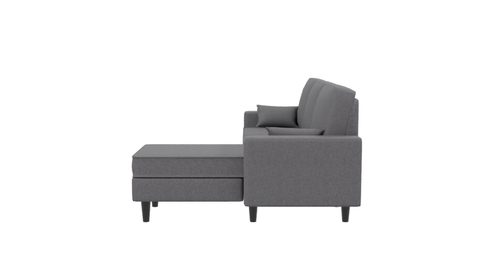 Contemporary Fabric Sectional Sofa 3D Model - Professional 3D Model Render 2