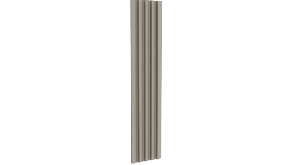 Stylized Vertical Slatted Column Model - Professional 3D Model Render 4