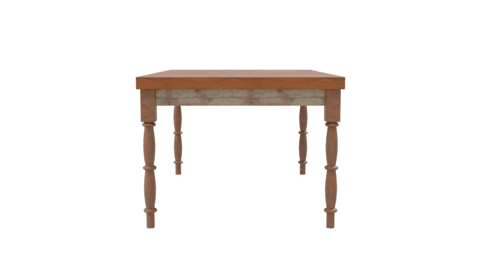 Classic Wooden Dining Table 3D Model - Professional 3D Model Render 8