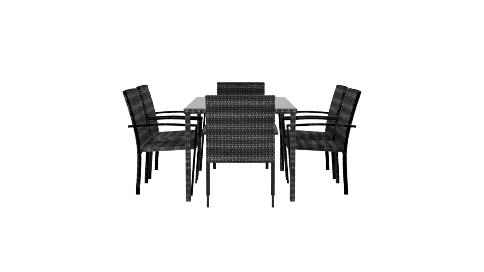 Stylish Outdoor Dining Set 3D - Professional 3D Model Render 8