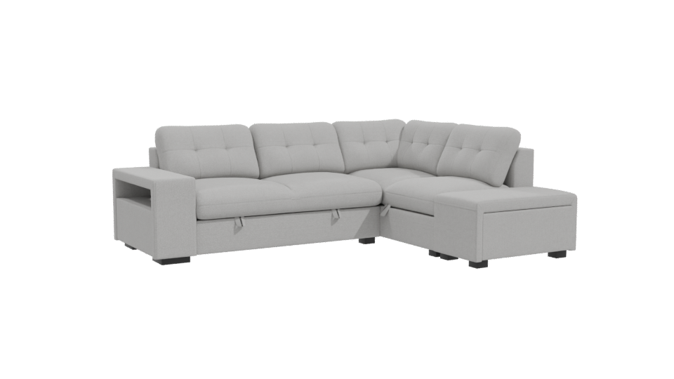 Stylish L-Shaped Sofa Model - Professional 3D Model Render 10