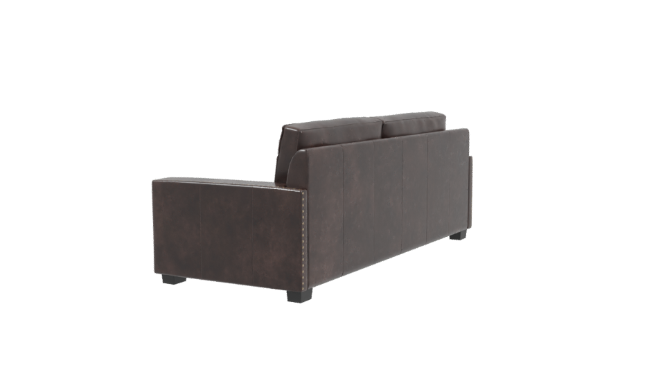 Luxurious Brown Leather Sofa 3D Model - Professional 3D Model Render 3