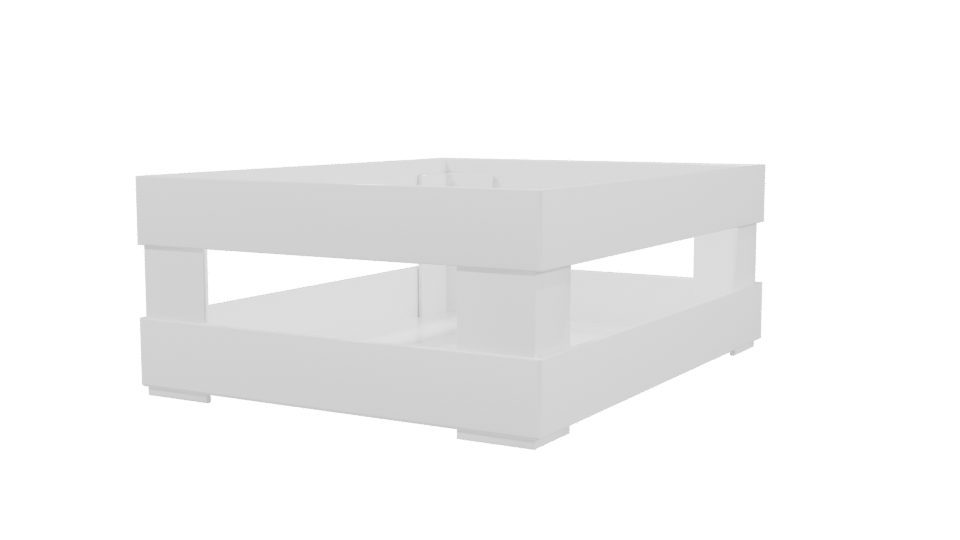 Stylish Wooden Crate Model - Professional 3D Model Render 3