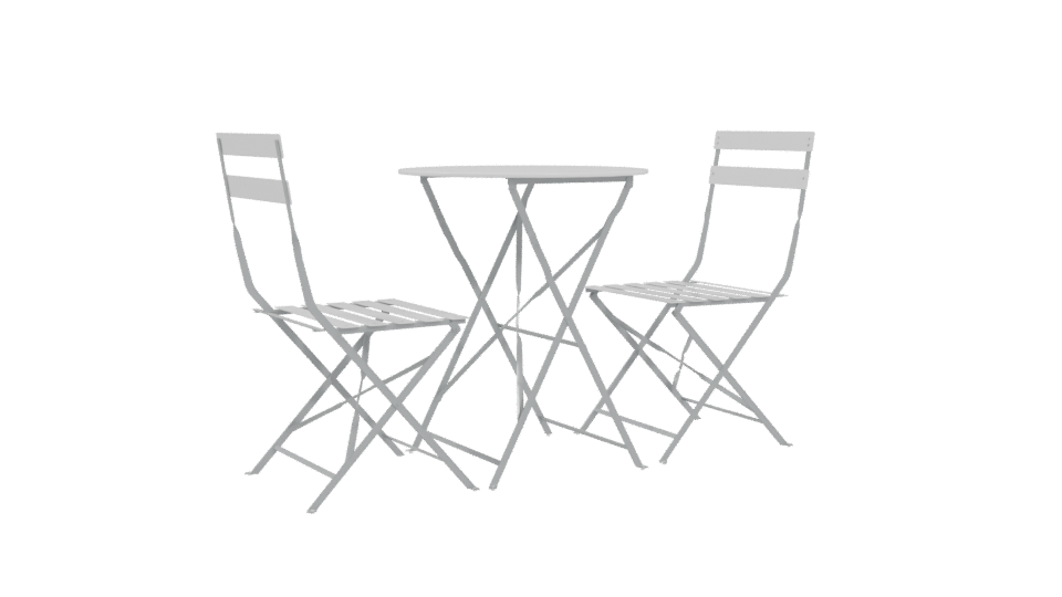 Stylish Bistro Table Set 3D - Professional 3D Model Render 4