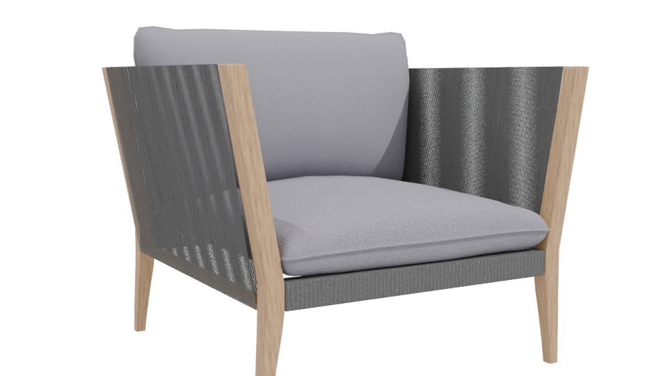 Stylish Modern Accent Chair 3D - Professional 3D Model Render 10