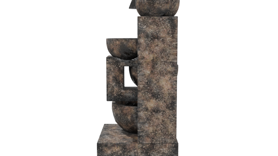 Stylish Stone Fountain 3D Model - Professional 3D Model Render 5