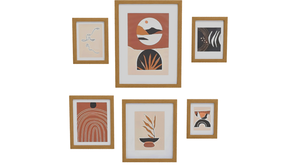 Betina Decorative Wall Art 3D - Professional 3D Model Render 11