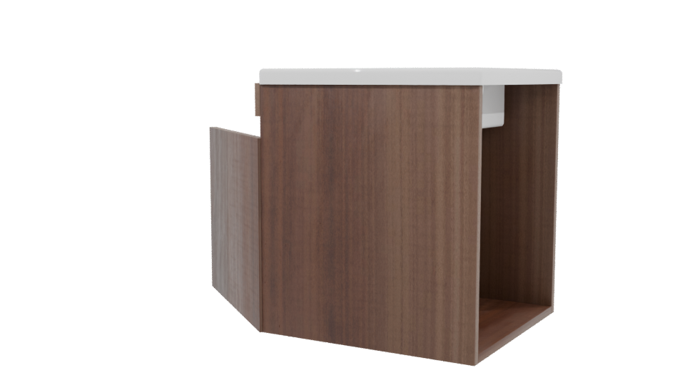 Stylish Wooden Storage Cabinet 3D - Professional 3D Model Render 3