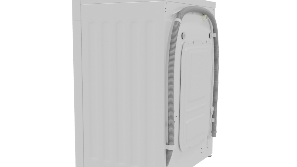 Modern Front-Loading Washing Machine 3D Model - Professional 3D Model Render 3