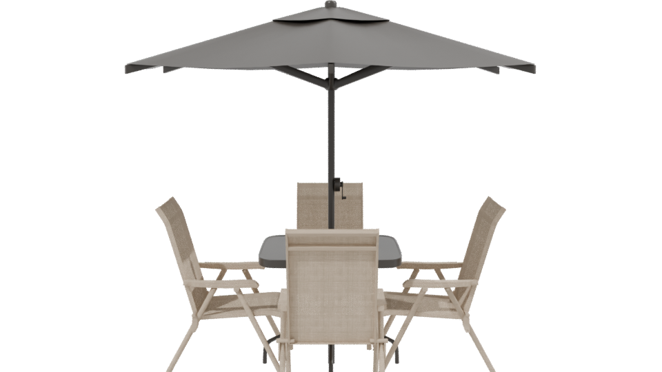 Elegant Outdoor Dining Set 3D - Professional 3D Model Render 2