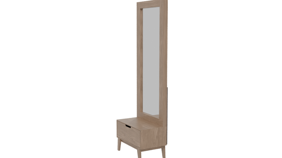 Stylish Wooden Mirror Cabinet 3D - Professional 3D Model Render 13