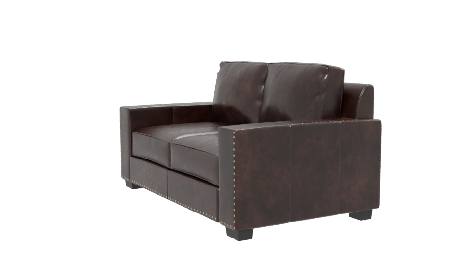 Elegant Brown Leather Sofa Model - Professional 3D Model Render 13