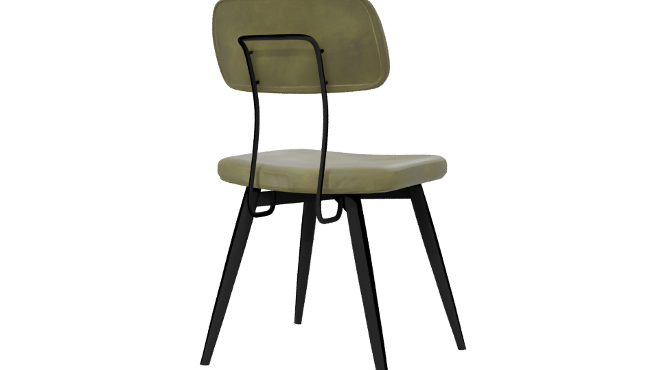 Stylish Minimalist Dining Chair 3D Model - Professional 3D Model Render 6