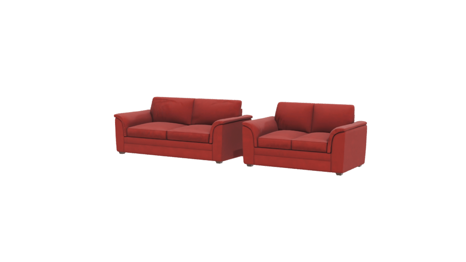 Stylish Red Sofa Set 3D - Professional 3D Model Render 12