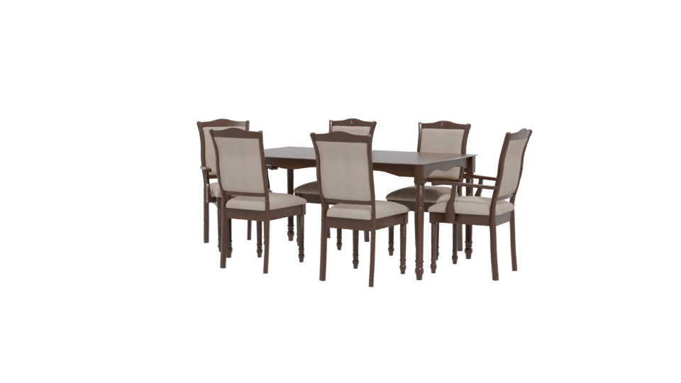 Lorca Dining Table Set 3D - Professional 3D Model Render 12