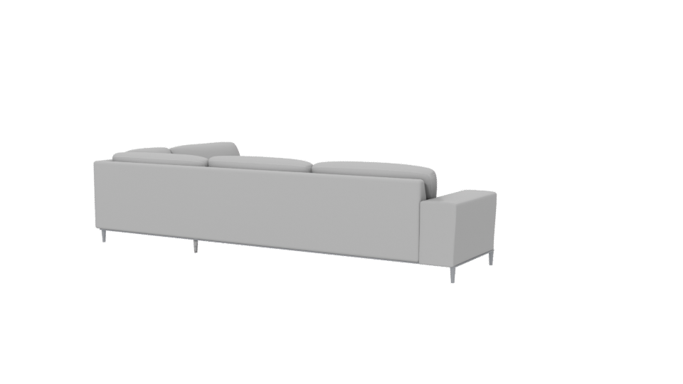 Stylish L-Shaped Sofa Model - Professional 3D Model Render 6