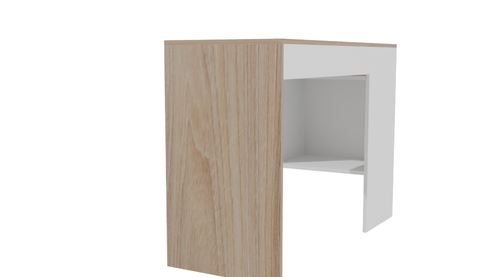 Stylish L-Shaped Desk Model - Professional 3D Model Render 3