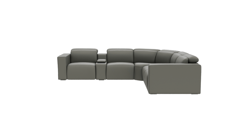 Contemporary Curved Sofa 3D Model - Professional 3D Model Render 11